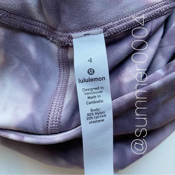 NWT Lululemon Align Criss Cross 25" Diamond Dye Pink Bliss Graphite Purp… - Picture 9 of 10
